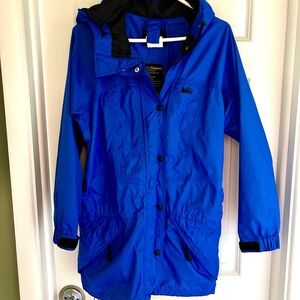 REI Blue Hooded Raincoat Waterproof Outdoor Essential